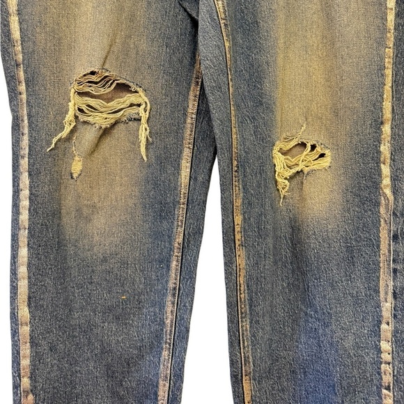 Edgely  Distressed Slim Straight Ankle Jeans - Picture 6 of 9